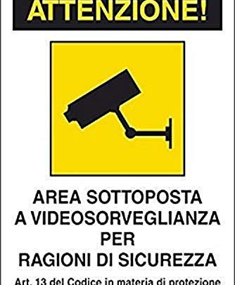 cartello video sorveglianza